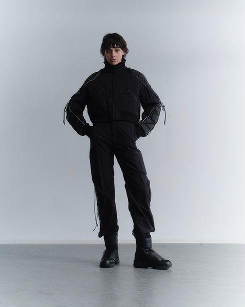 CODE MAZE ECO FABRIC PANTS -BLACK (BAMBOO CHARCOAL)-